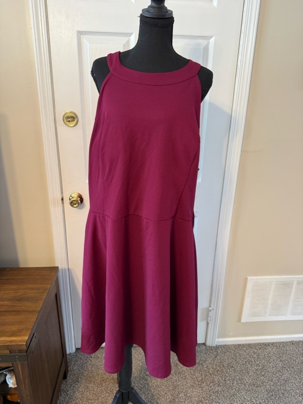 Speechless Sleeveless Midi Dress in Berry